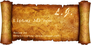 Liptay János névjegykártya