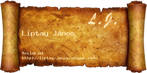 Liptay János névjegykártya